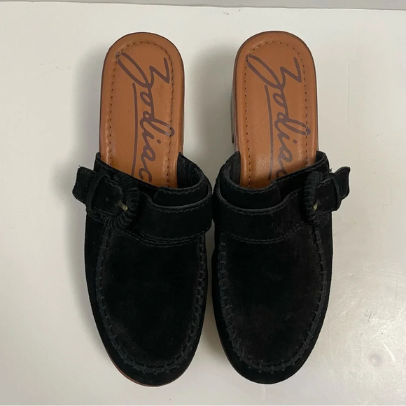 Zodiac Raine Suede Chunky Mules Clogs Size 9M Black - Picture 5 of 15